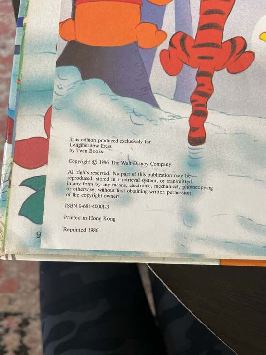 Vintage 1986 Walt Disney's Winnie-the-Pooh Hardcover Book - Picture 7 of 7